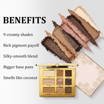 Final 3 Hours: 60% OFF 🔥 Natural Eye Shadow Palette9 Color Taupe & Brown Neutral Eye Shadows, Velvety Matte & Shimmer, Long Wearing, Rich Buttery Pigment Blendable Natural Look