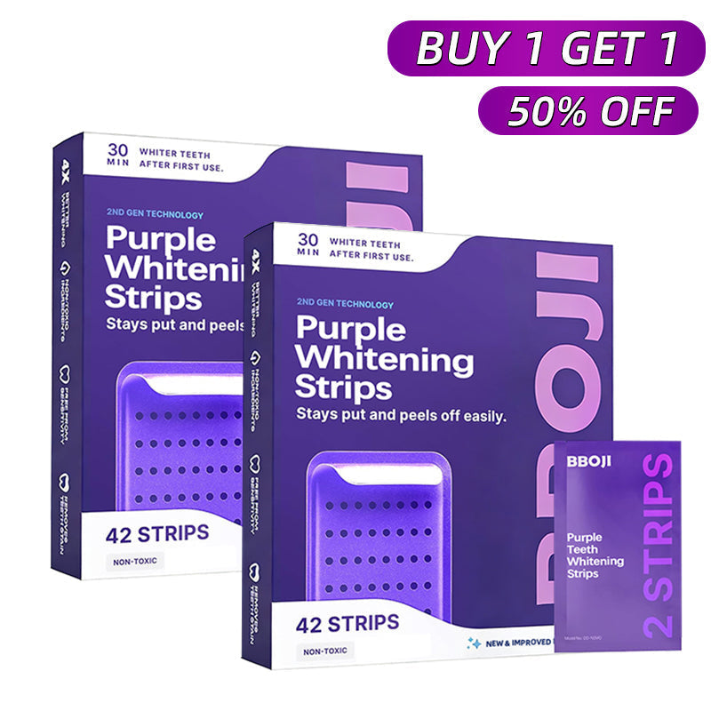Purple Teeth Whitening Strips | Fast, Gentle & Peroxide-Free Whitening