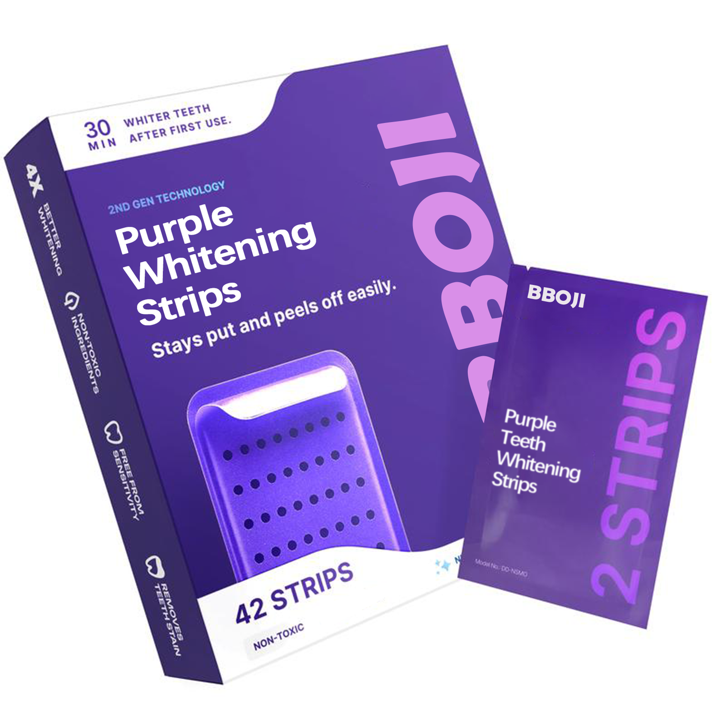Purple Teeth Whitening Strips | Fast, Gentle & Peroxide-Free Whitening