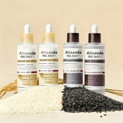 💖PEEL SHOT GLOW RICE AMPOULE DUO-SERUMS FORBRIGHTENING, EXFOLIATING, AND MOISTURIZINGSUITABLE FOR ALL SKIN TYPES