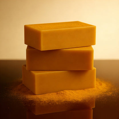 Alisanda™ soap : Rich in Vitamin C, retinol, collagen, and turmeric—a Japanese-made complex formula, fortified with hyaluronic acid and Vitamin E.