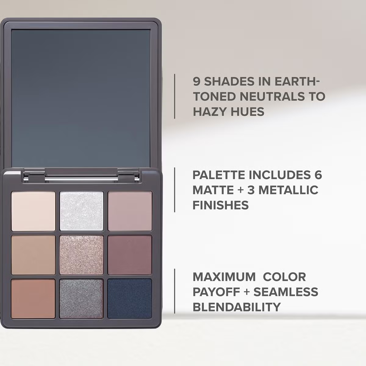Final 3 Hours: 60% OFF 🔥The New Mini Eyeshadow Palette 9 Color Taupe & Brown Neutral Eye Shadows, Velvety Matte & Shimmer, Long Wearing, Rich Buttery Pigment Blendable Natural Look