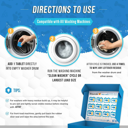 🔥Final 3 Hours: 60% OFF-🫧Eco-Friendly Washing Machine Cleaner Fights Pet Odors & Hair Build-Up for Fresh Clean Machines