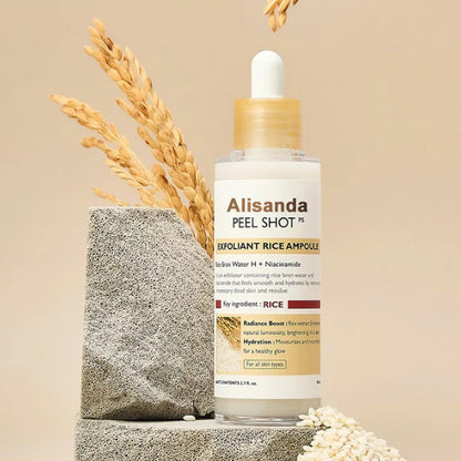 💖PEEL SHOT GLOW RICE AMPOULE DUO-SERUMS FORBRIGHTENING, EXFOLIATING, AND MOISTURIZINGSUITABLE FOR ALL SKIN TYPES